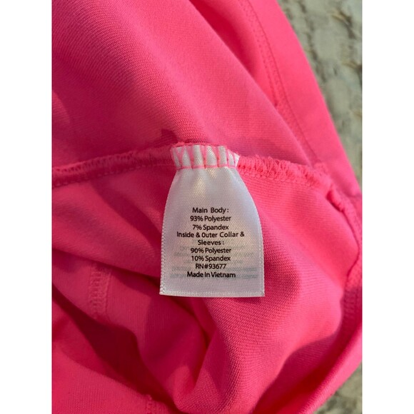 Xersion Jacket Size Medium Semi Fit Hot Pink 3/4 Zip Thumb Holes Stretchy - Picture 10 of 10